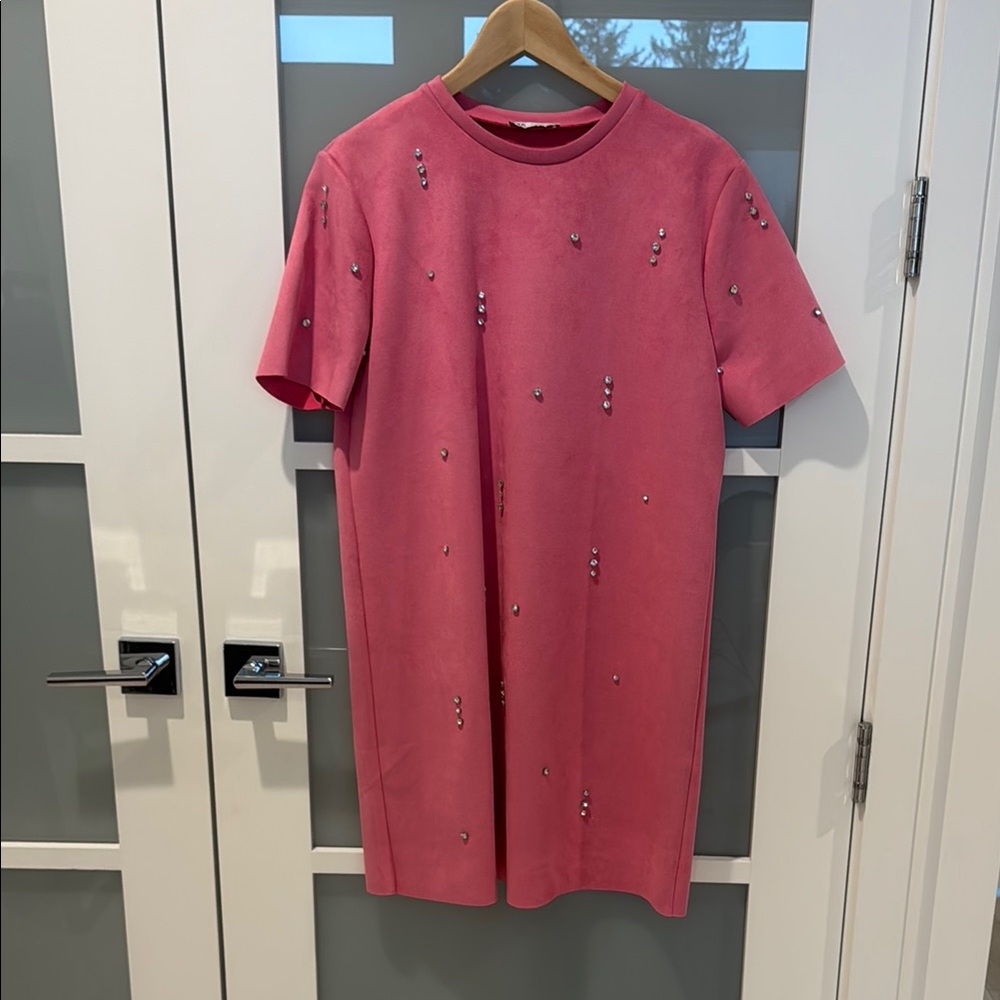 Pink Embellished Men's Shirt